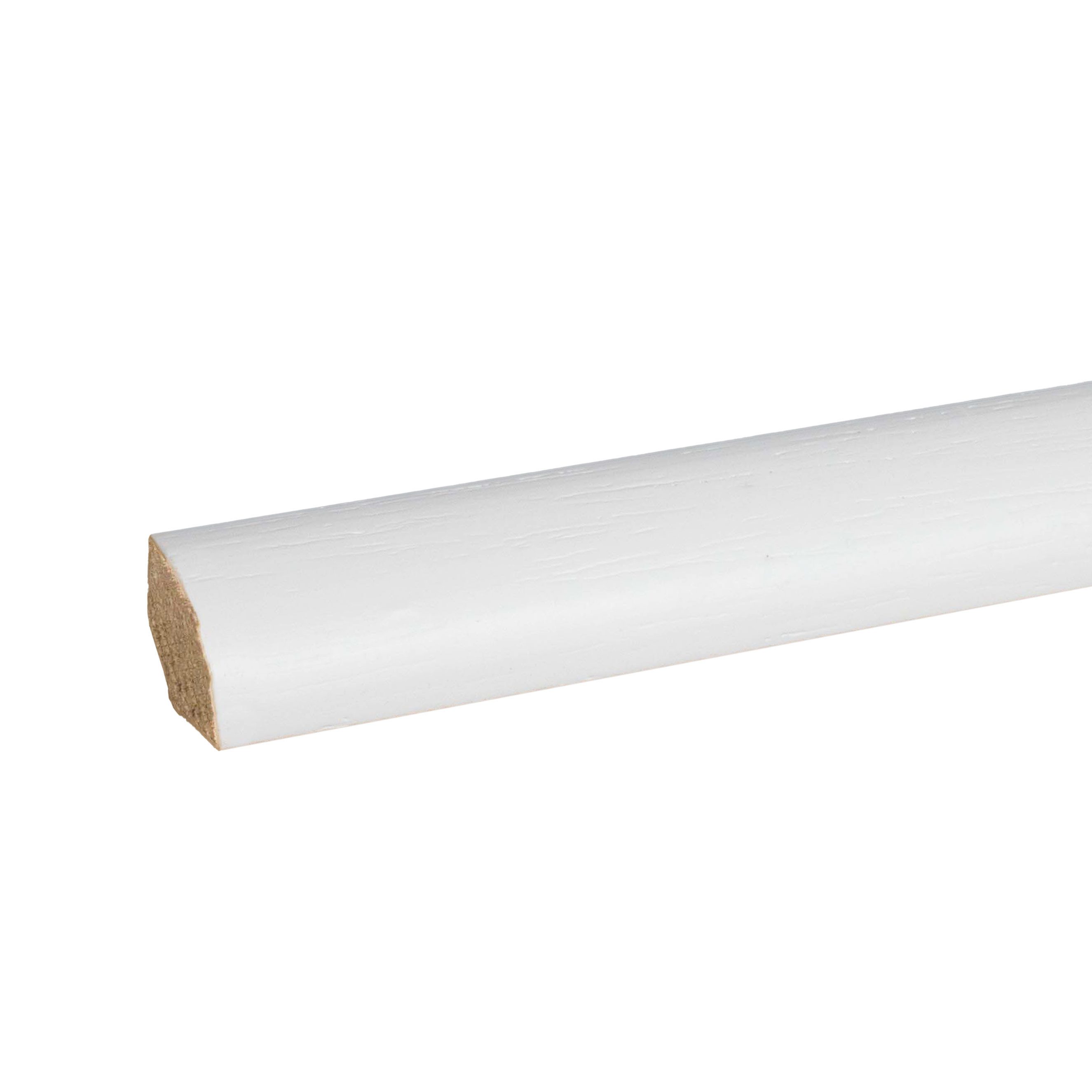PROVISTON Sockelleiste 12 x 12 x 2000 mm Viertelstableiste Massivholz Weiß by PROVISTON, L: 200 cm, Spar-Set, 5-St.