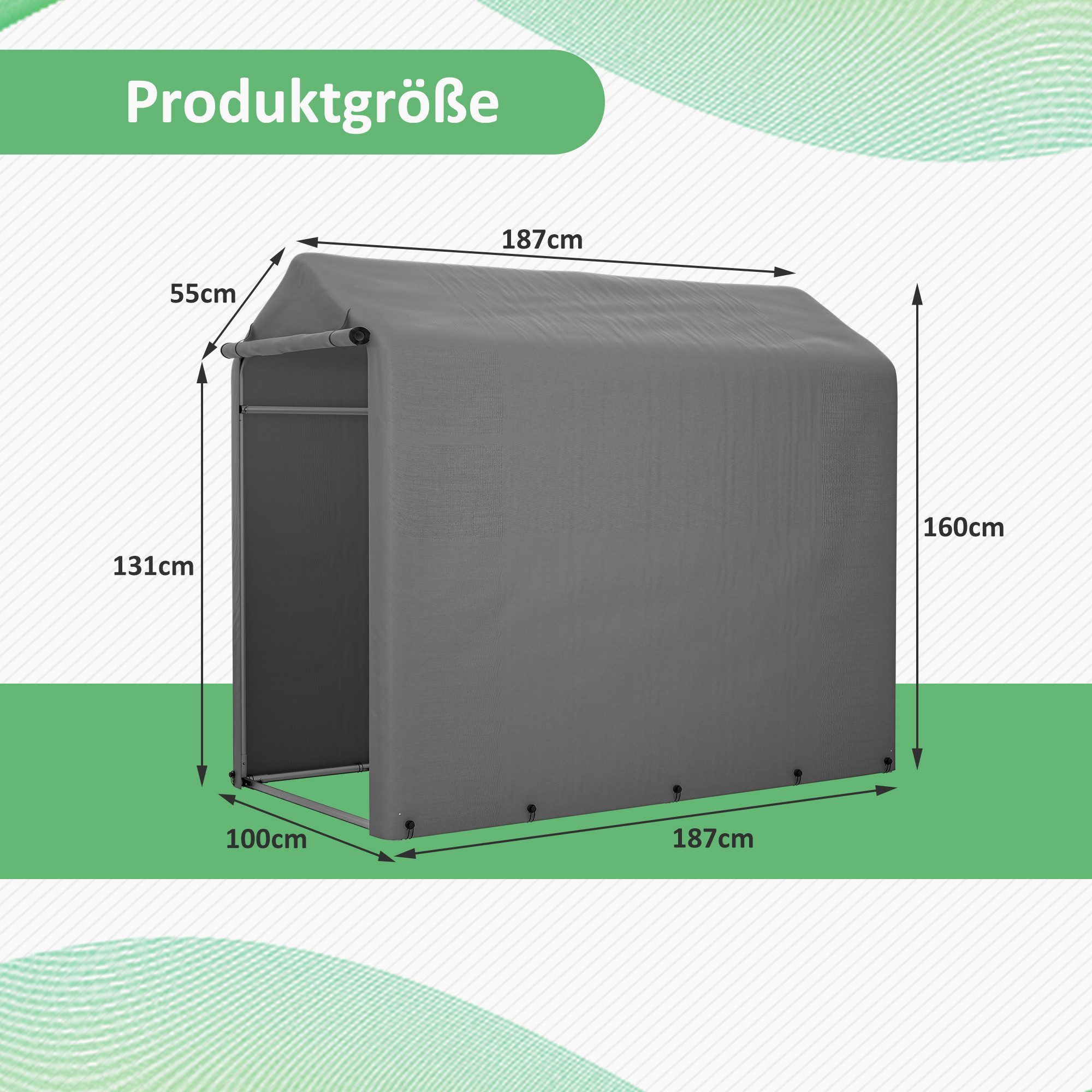 Thanaddo Gerätehaus Gerätezelt,Wasserdichtes Geräteschuppen, Fahrradschuppe günstig online kaufen