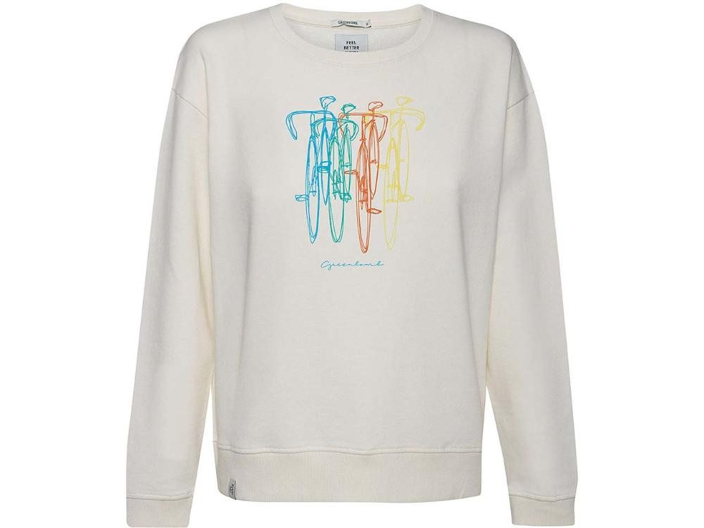 GreenBomb Rundhalspullover GREENBOMB Bio-Damen-Sweatshirt 'Bike Four' mit Run