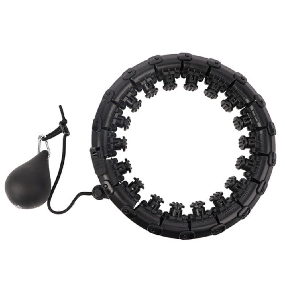 Trizand Hula-Hoop-Reifen Hula Hoop mit Massagegerät (Spar-Set, 1-tlg., Ausdauersport), 24 Segmente leicht zusammensteckbar, platzsparend verstaubar