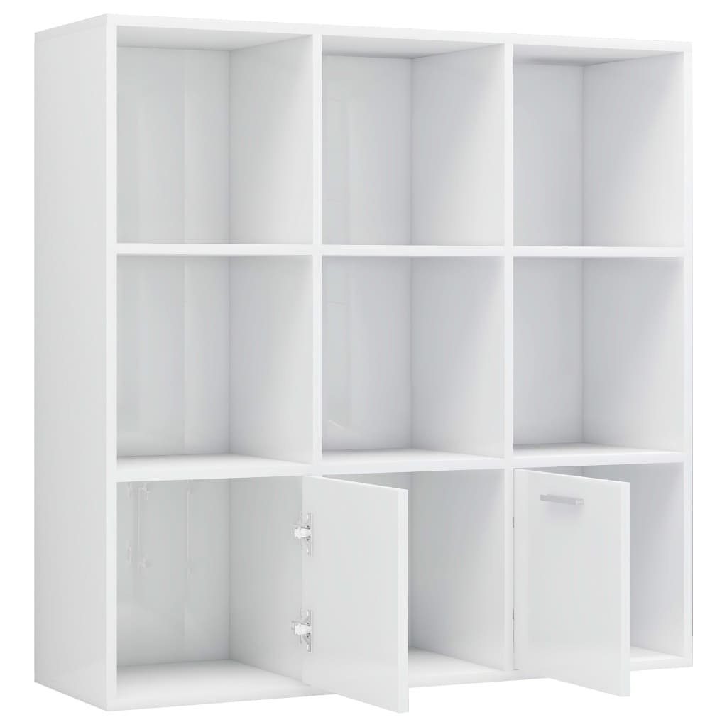 Holzwerkstoff cm 98x30x98 Hochglanz-Weiß furnicato Bücherregal