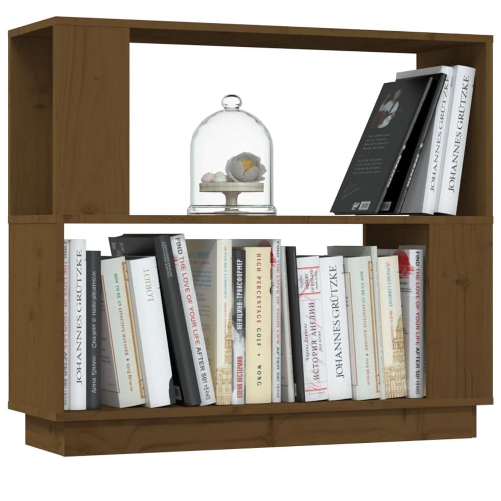 furnicato Bücherregal Bücherregal/Raumteiler Honigbraun 80x25x70 Massivholz cm