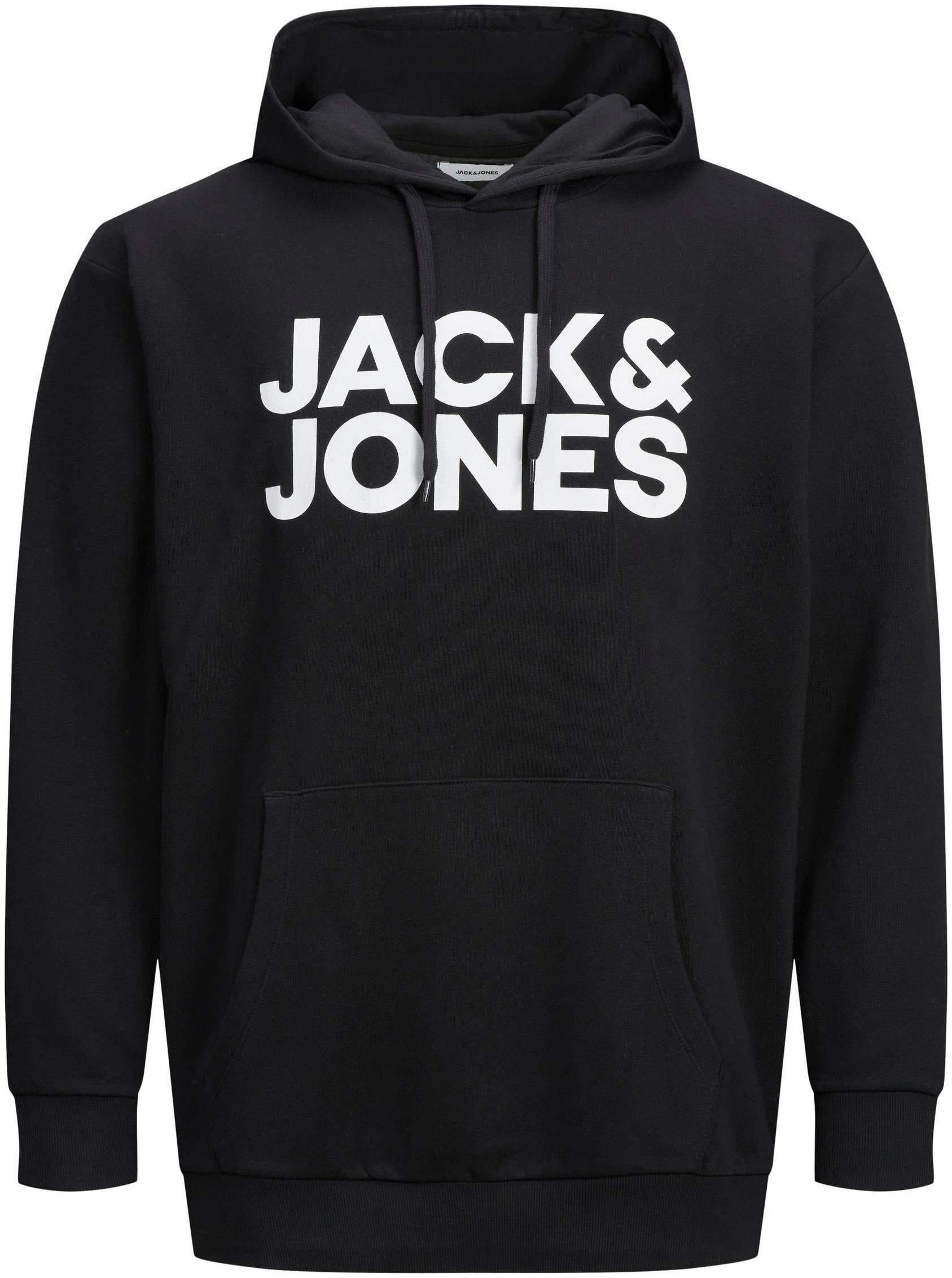 Jack & Jones CORP Kapuzensweatshirt Bis SWEAT Größe schwarz PlusSize 6XL HOOD LOGO