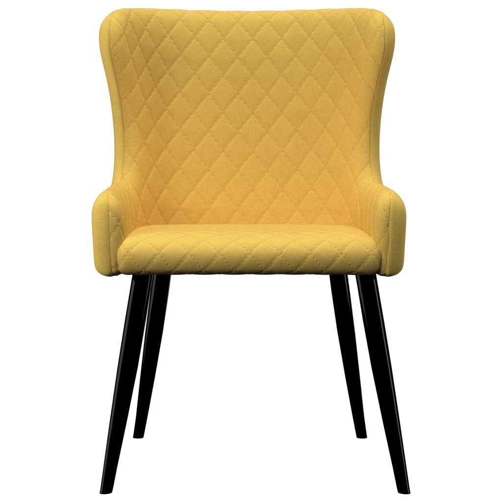 Gelb vidaXL (2 Stk. | Esszimmerstühle Esszimmerstuhl St) Gelb 2 Gelb Stoff