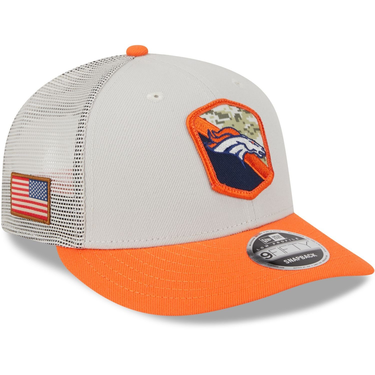 New Era Snapback Denver Service 9Fifty Broncos Snap to Profile Low Cap Salute NFL