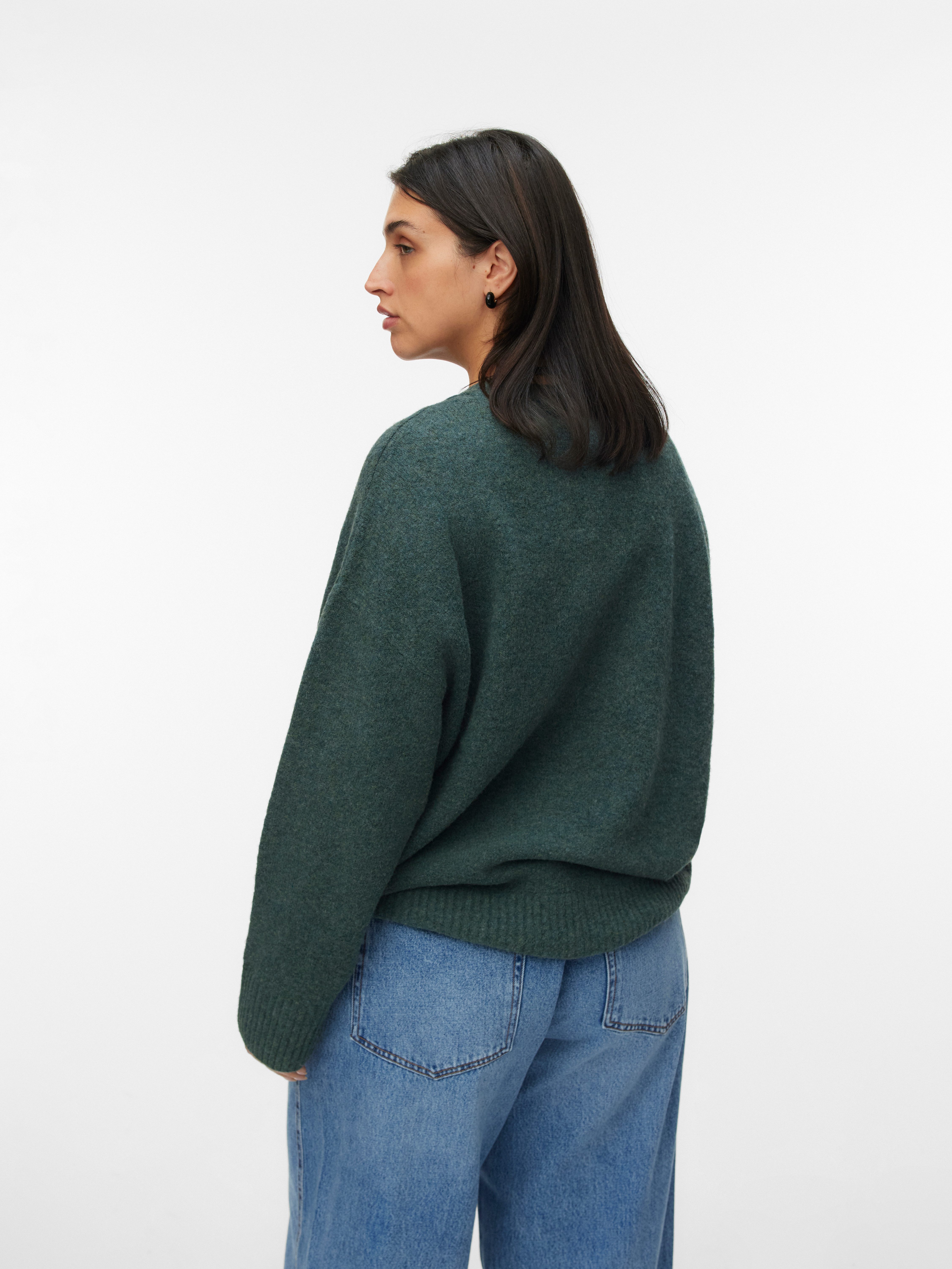 Vero Moda Curve Strickpullover VMCBOOM LS O-NECK PULLOVER GA NOOS CUR günstig online kaufen