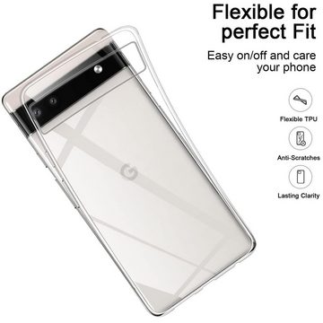 CoolGadget Handyhülle Transparent Ultra Slim Case für Google Pixel 6a 6,1 Zoll, Silikon Hülle Dünne Schutzhülle für Pixel 6a Hülle