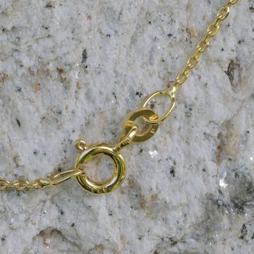 HOPLO Goldkette Ankerkette diamantiert Länge 36cm - Breite 1,3mm - 333-8 Karat Gold, Made in Germany