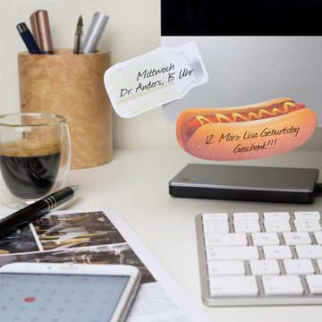 OfficeTree Haftnotizblock OfficeTree Haftnotizen Hot Dogs je 90 Blatt – Für Studenten und als, 3 x 90 Blatt – Für Studenten und als Büro Gadgets