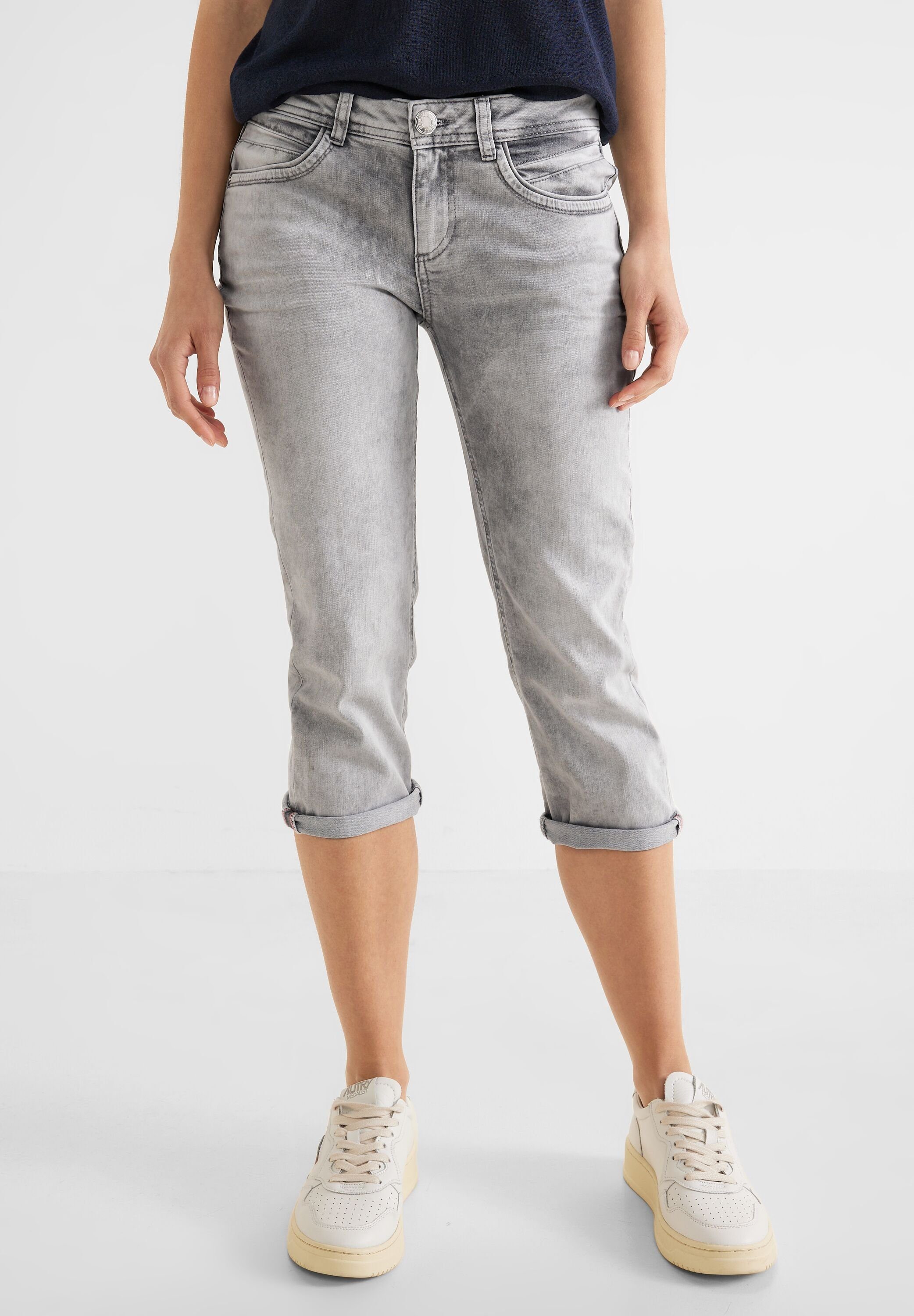 STREET ONE 3/4-Jeans 4-Pocket Style, Low Waist, Slim Legs