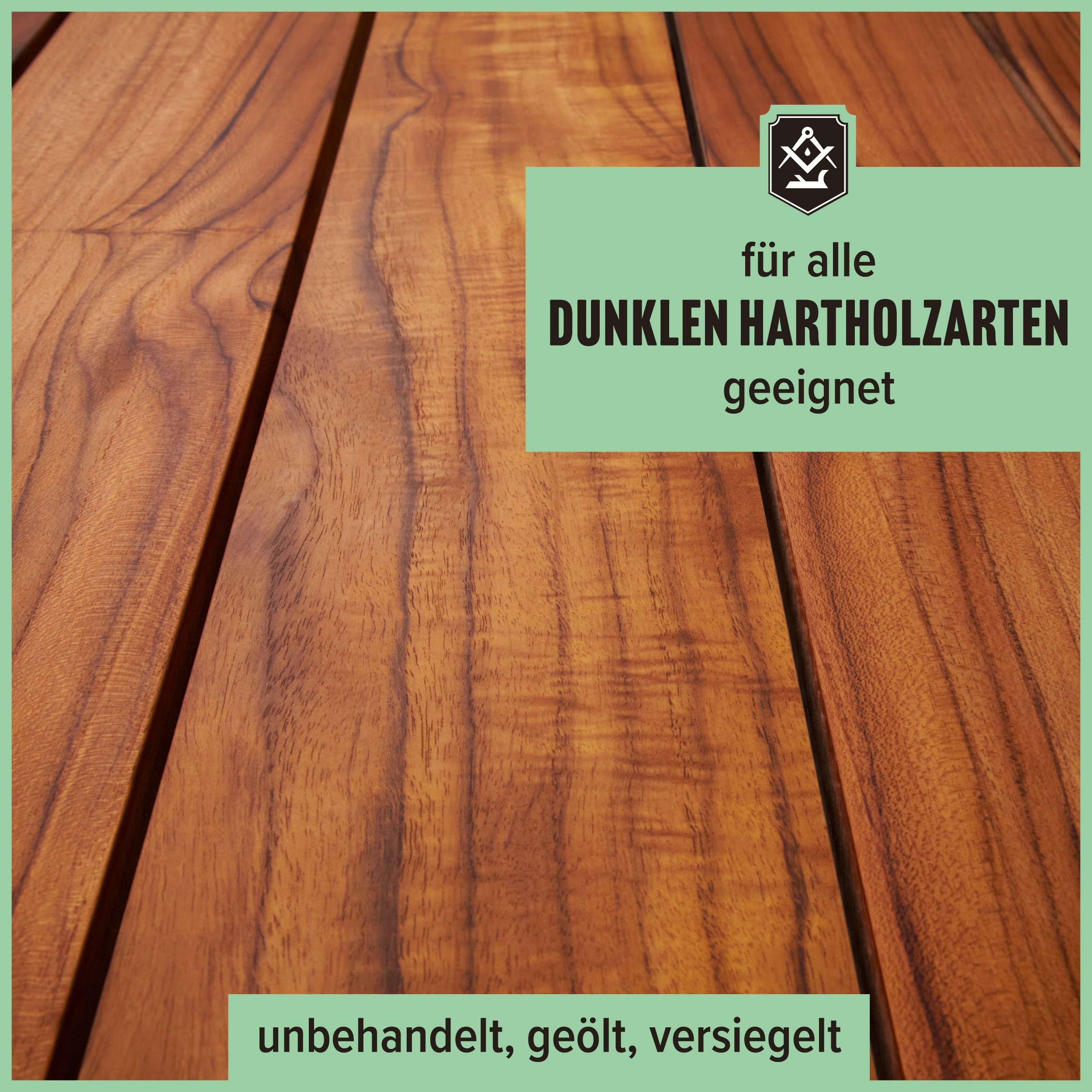 für Gartenmöbel, Ideal - Made und Innen- Hartholzöl Außenbereich dunkel, und für Zäune, - Germany Schutzmittel Fenster 2,5L - - Pflege- in Türen, Schrader