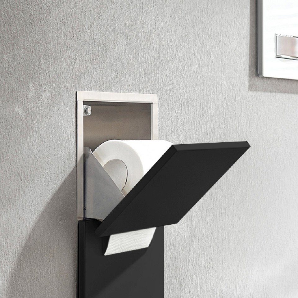 Emco Schrankmodule »Asis Pure WC-Modul Unterputz« Anschlag links, schwarz (600 mm)-HomeTrends