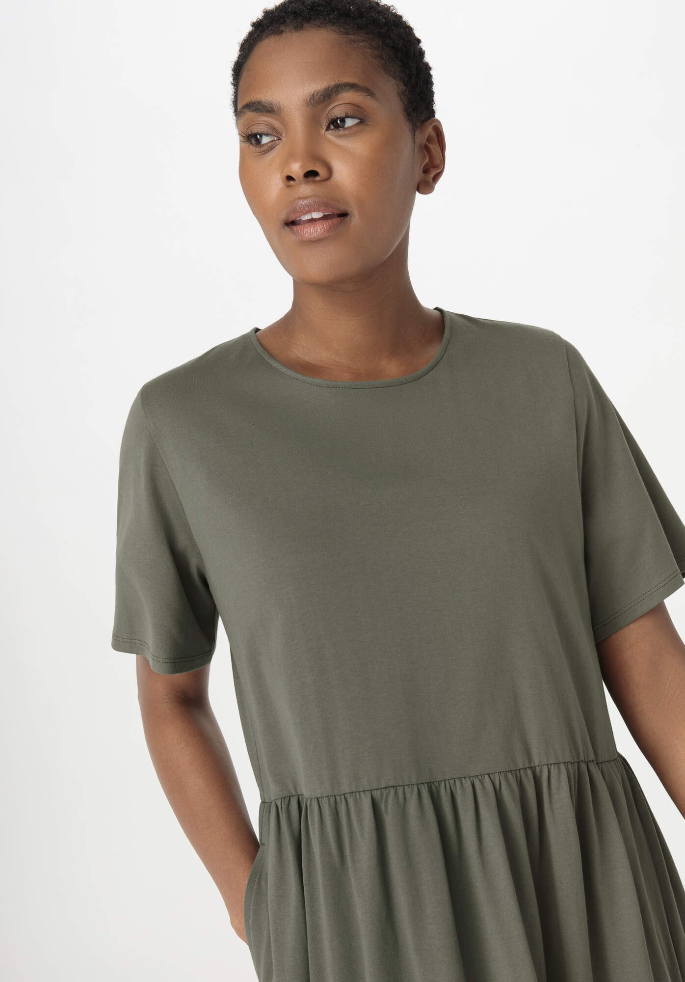 Hessnatur Jerseykleid Mini Regular aus reiner Bio-Baumwolle (1-tlg)