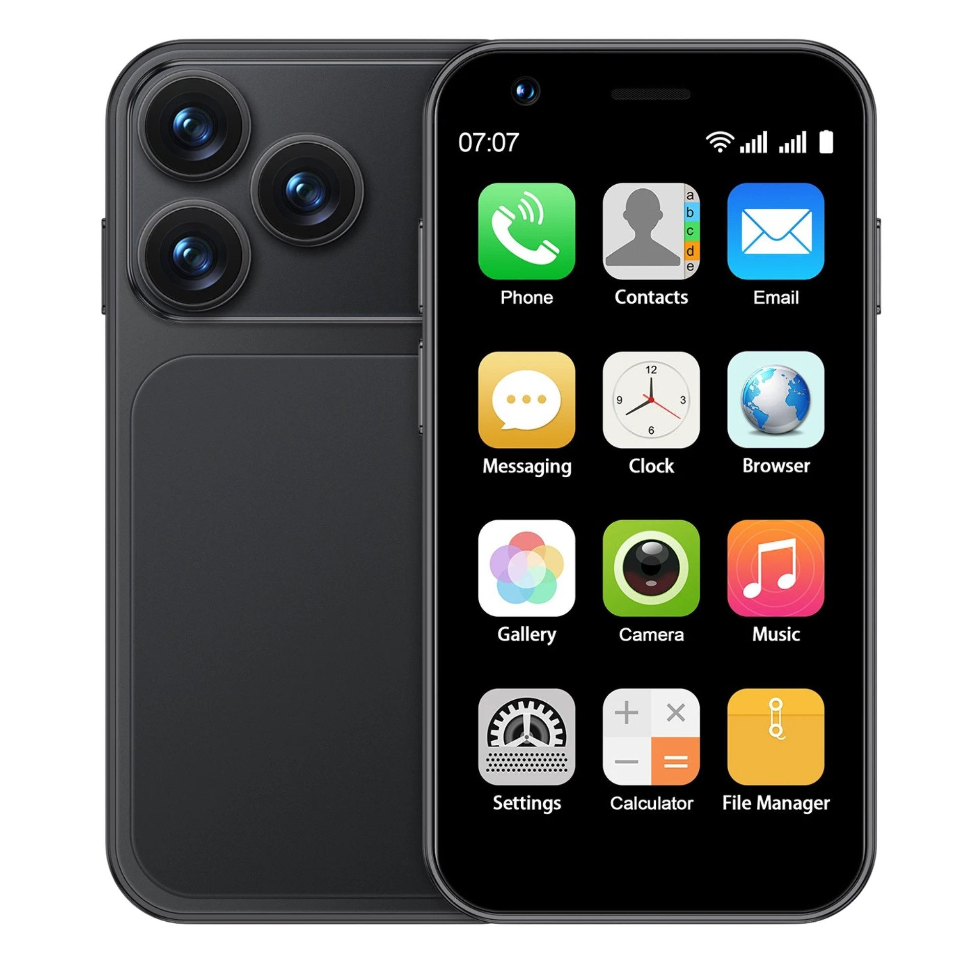 Athlix SERVO 18SE 3G Mini Smartphone Android Kinder Rentner Smartphone (7,62 cm, Dual SIM, 3G Mobilfunk, Android 9)