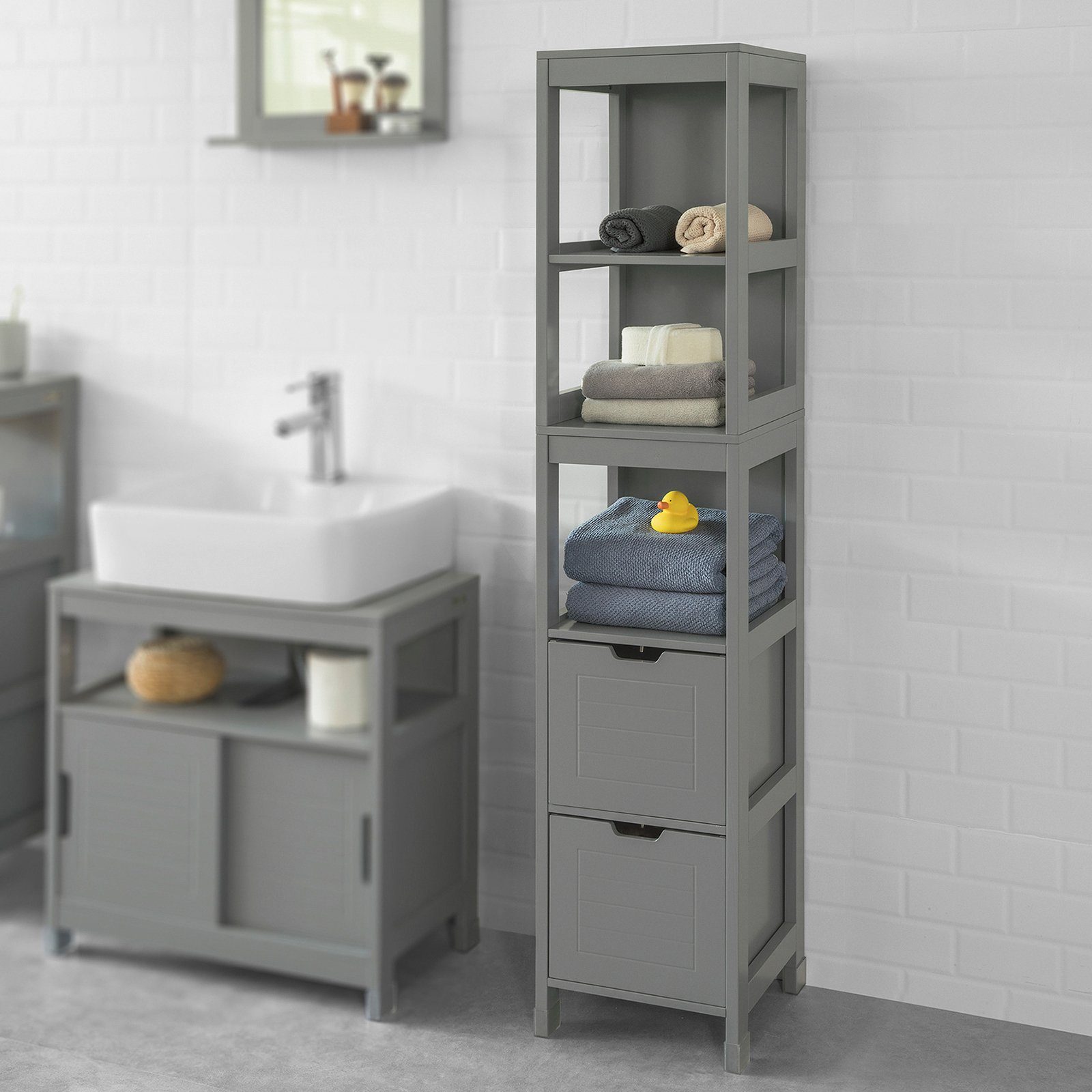SoBuy Hochschrank FRG126 schmale Säule, Badezimmerschrank günstig online kaufen