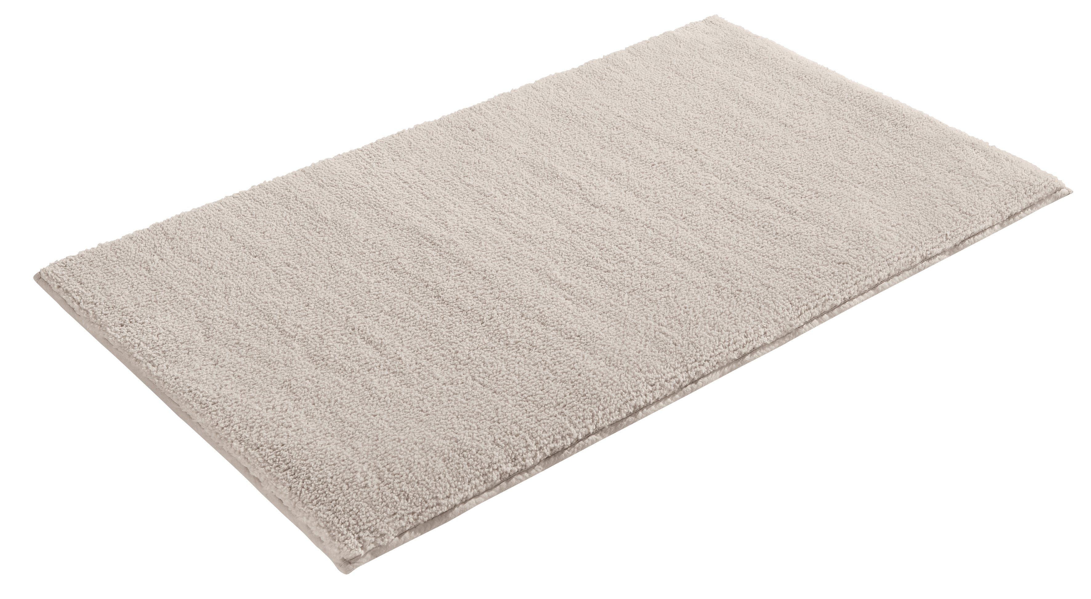my home Badematte Vanessa, Badvorleger, Badezimmer Teppich, Höhe 10 mm, rutschhemmend beschichtet, fußbodenheizungsgeeignet, schnell trocknend, strapazierfähig, Polyester, rechteckig, Badteppich, weiche Haptik, unifarben