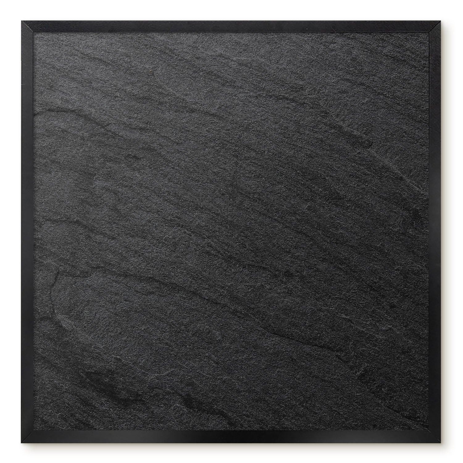 Tulup Magnettafel Stilvolle Magnettafel mit Rahmen für Magnete und Erinnerungen, Schwarze Textur, Schwarz