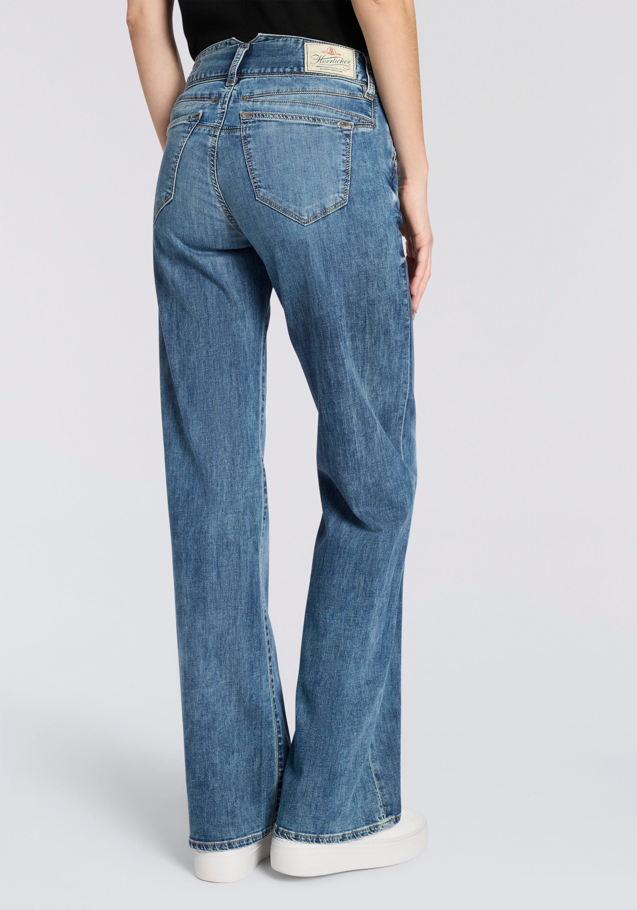Herrlicher Bootcut-Jeans Prime New Denim Light mit Stretch