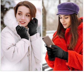 FIDDY Arbeitshandschuhe Damen Winter Touchscreen Handschuhe, Warme Wolle Gefütterte Handschuhe