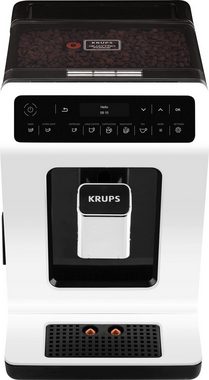 Krups Kaffeevollautomat EA8911 Evidence, inkl. Milchbehälter, intuitiver OLED-Display, extra-großer Wassertank + Emsa Travel Mug Compact (blau) 0,3 l