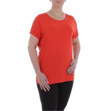 Ital-Design T-Shirt Damen Freizeit T-Shirt in Rot