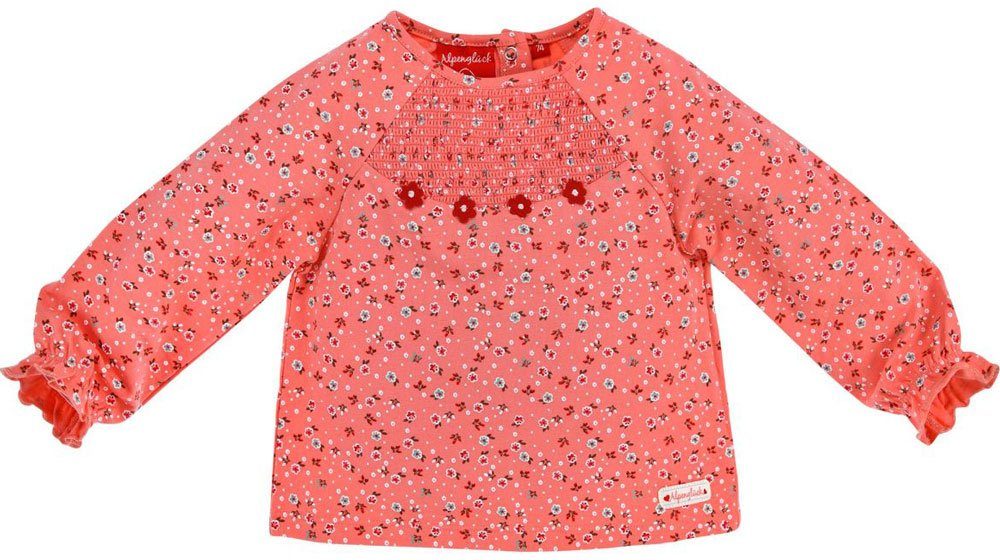 BONDI Langarmshirt Mädchen Langarm Shirt Bekleidung - 86354 "Alpenglück" Melba - mit Rosa Kinder Baby Streublümchen
