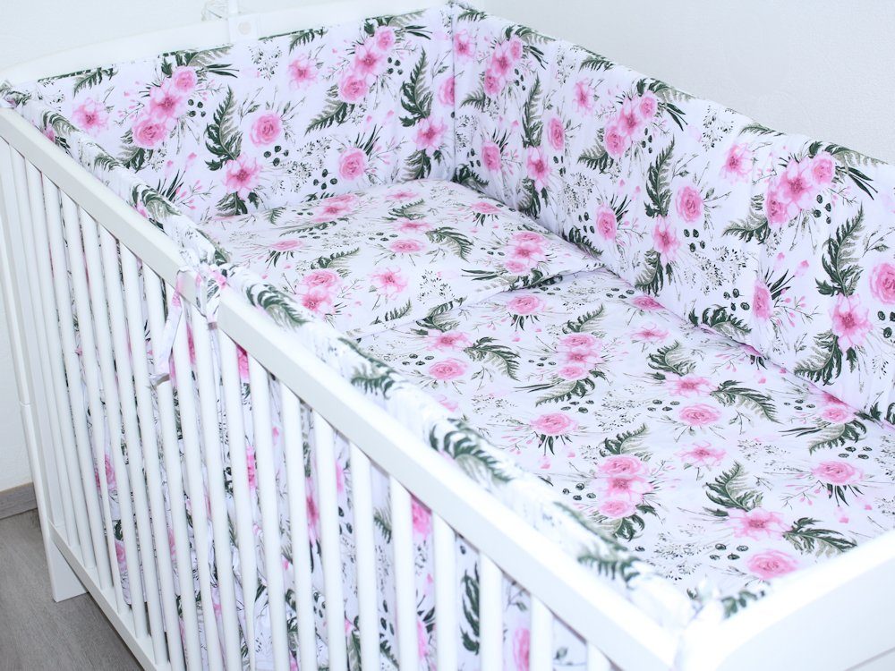 Babybettwäsche Baby Kinder Bettset- 3-5 teiliges mit 420 Nestchen Bettwäsche