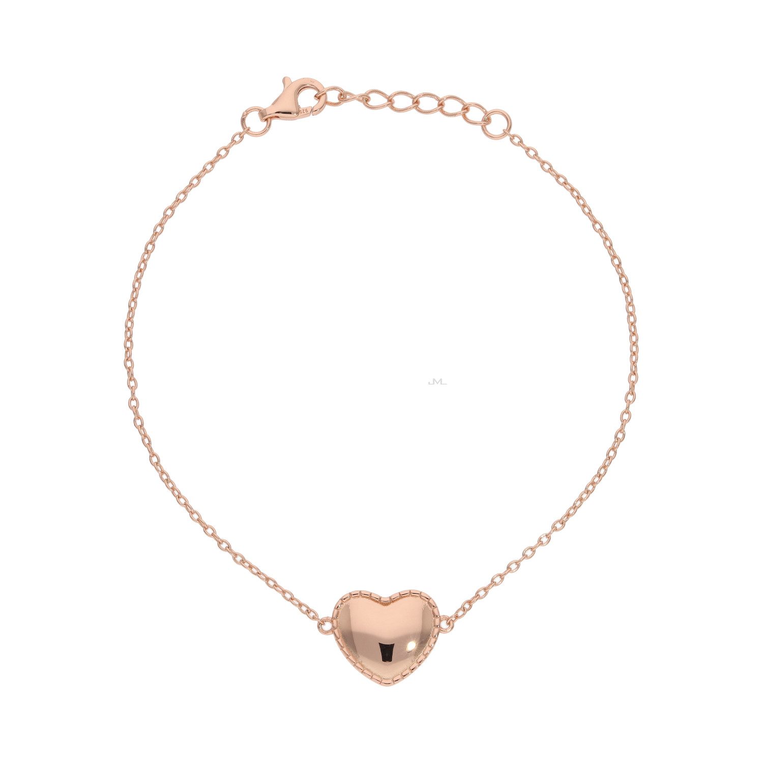 Silberarmband Herz Armband Silber 925 Roségold plattiert JL53-03-0067 JuwelmaLux