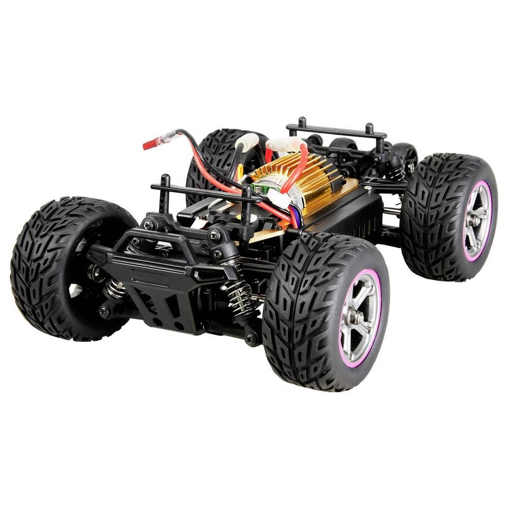 Amewi Modellauto Blau, Orange Brushed 1:20 RC Einsteiger Modellauto Elektro, mit Lichteffekt