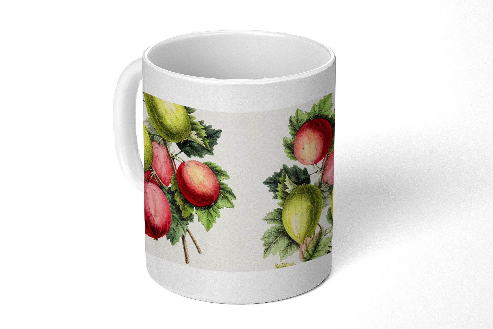 MuchoWow Tasse Feigen - Blumen - Früchte, Keramik, Kaffeetassen, Teetasse, Becher, Teetasse, Geschenk