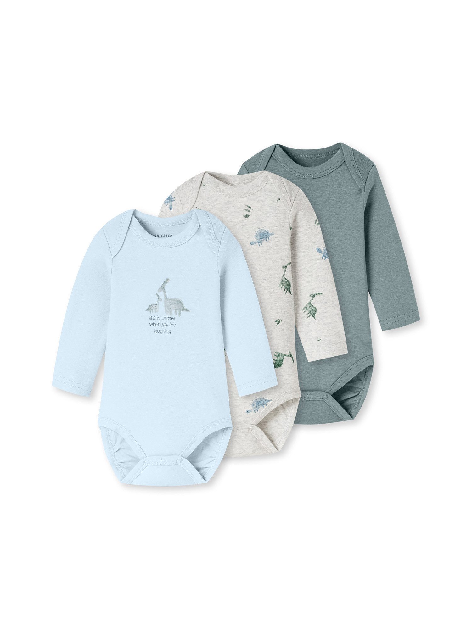 Schiesser Body Bodies langarm - Baby (3-tlg) Bodysuit, Einteiler, Figuroberteil