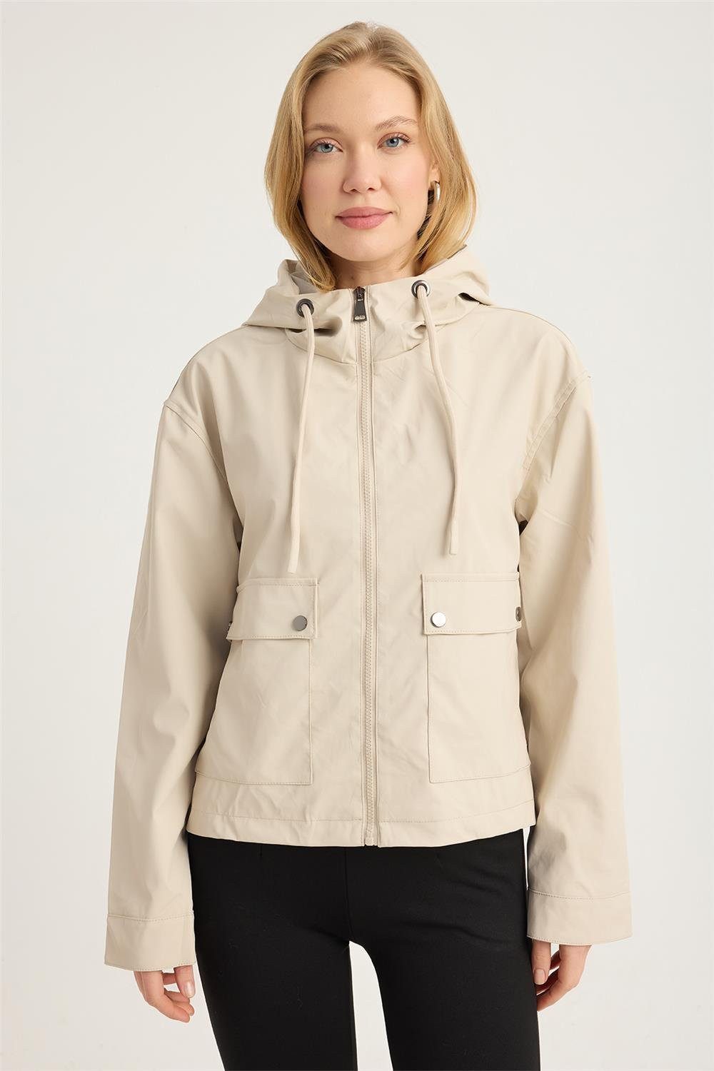 HomeStore Trenchcoat Windjacke mit Kapuze