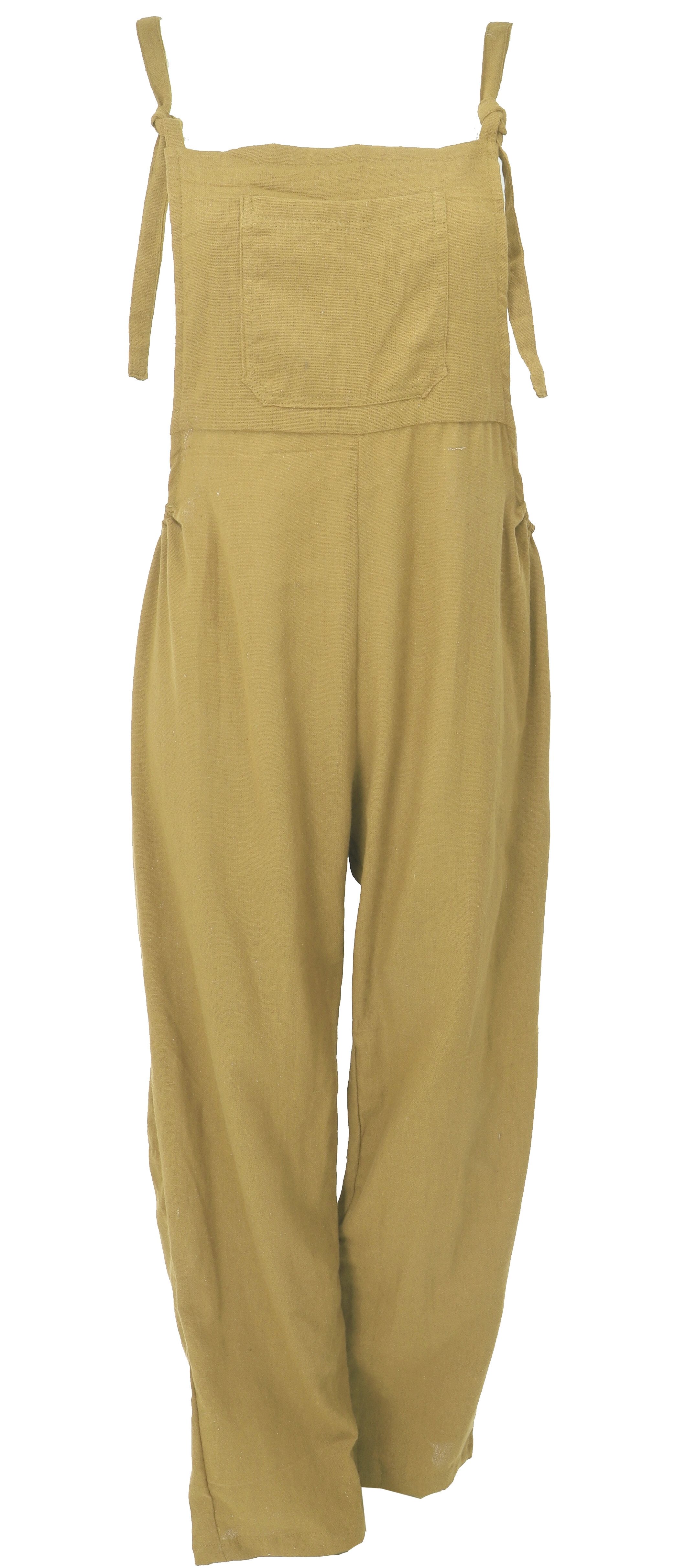 Guru-Shop Relaxhose Natürliche Boho Latzhose, Sommerlatzhose,.. Ethno Style, alternative Bekleidung – Bild 4 von 5