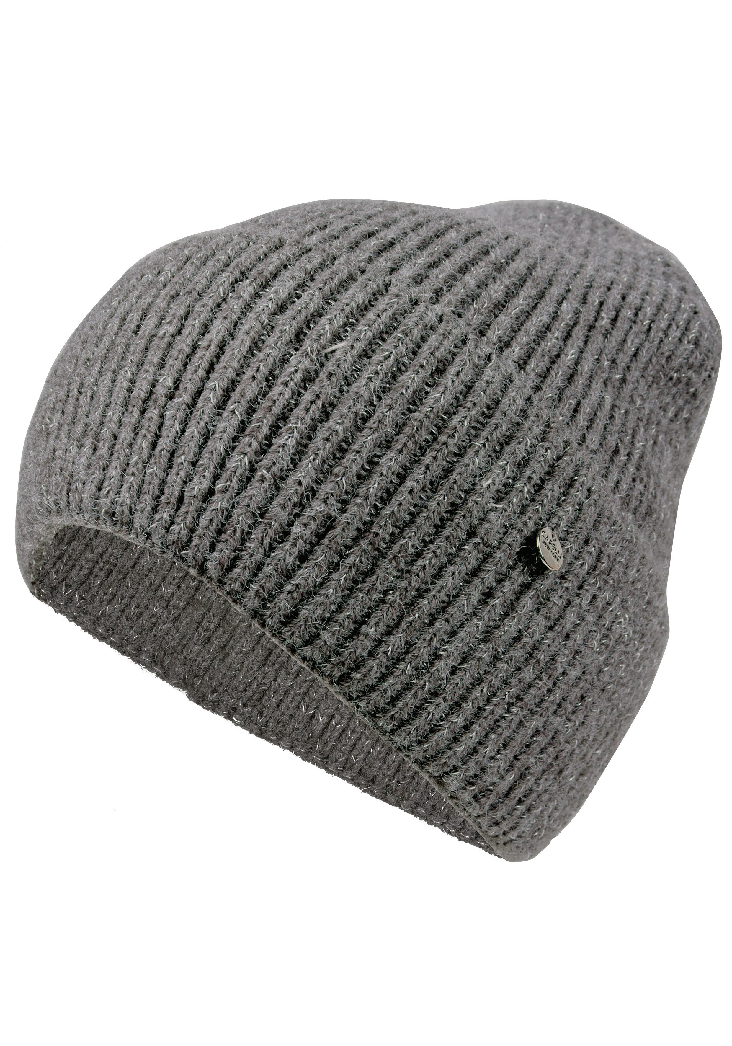 Capelli New York Beanie Strickmütze mit dezent eingearbeiteten Glitzerfäden – Bild 4 von 5