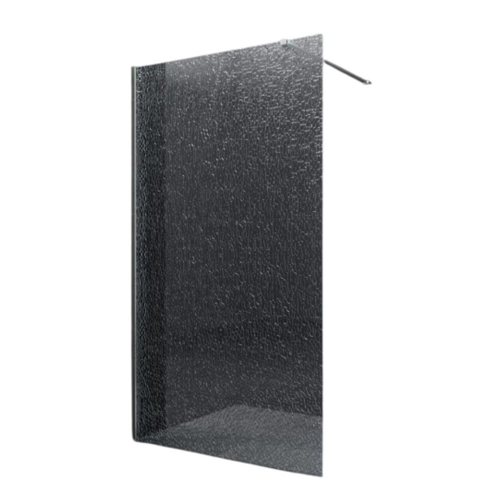 Home Systeme Walk-in-Dusche Duschtrennwand Klarglas Duschkabine Duschabtrennung Crushed Glas ESG