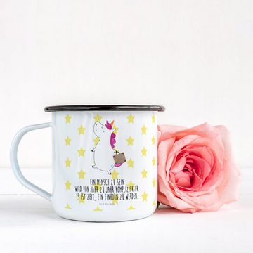 Mr. & Mrs. Panda Dekobecher Einhorn Koffer - Weiß - Geschenk, Outdoor Kaffeetasse, albern, Outdoo (1 St), Liebevolles Design