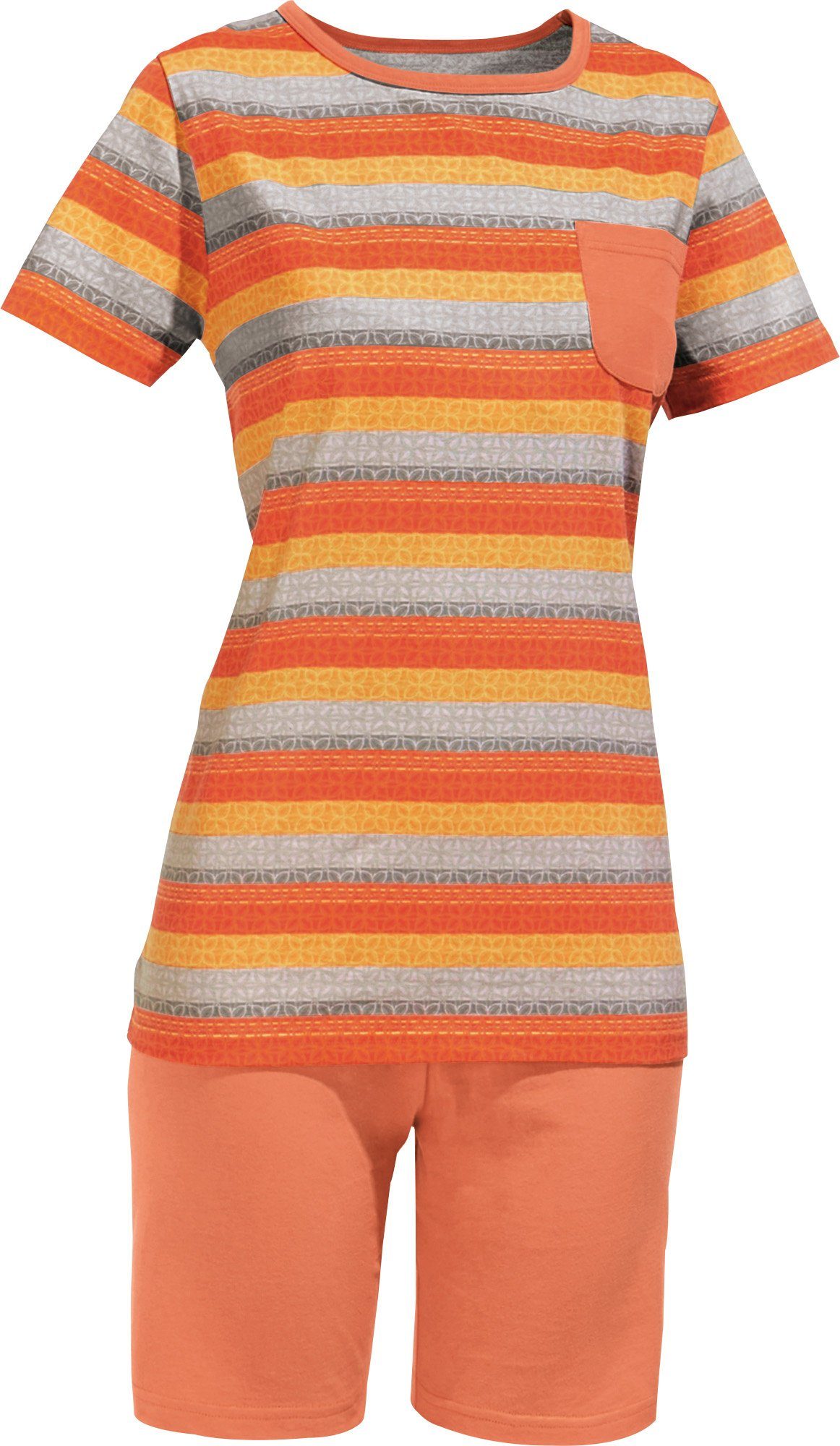 Erwin Müller Pyjama Damen-Shorty Single-Jersey gemustert