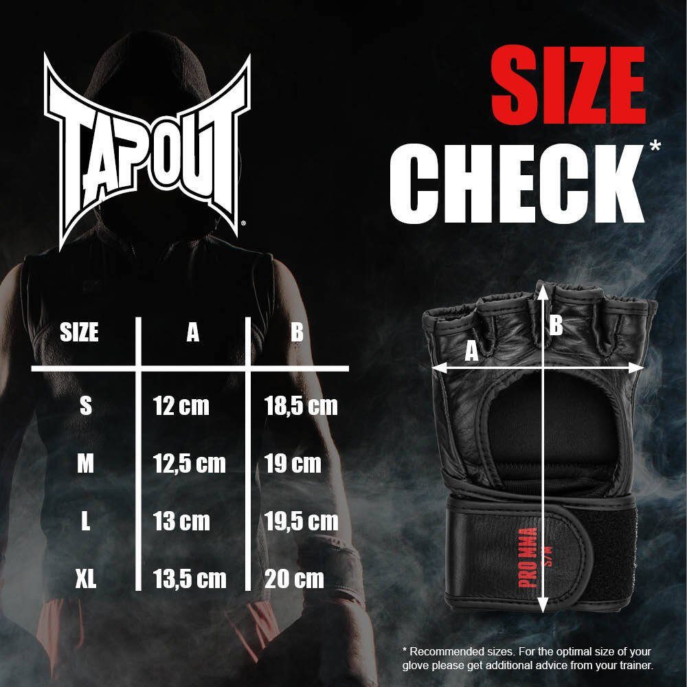PRO TAPOUT Black/Red MMA MMA-Handschuhe