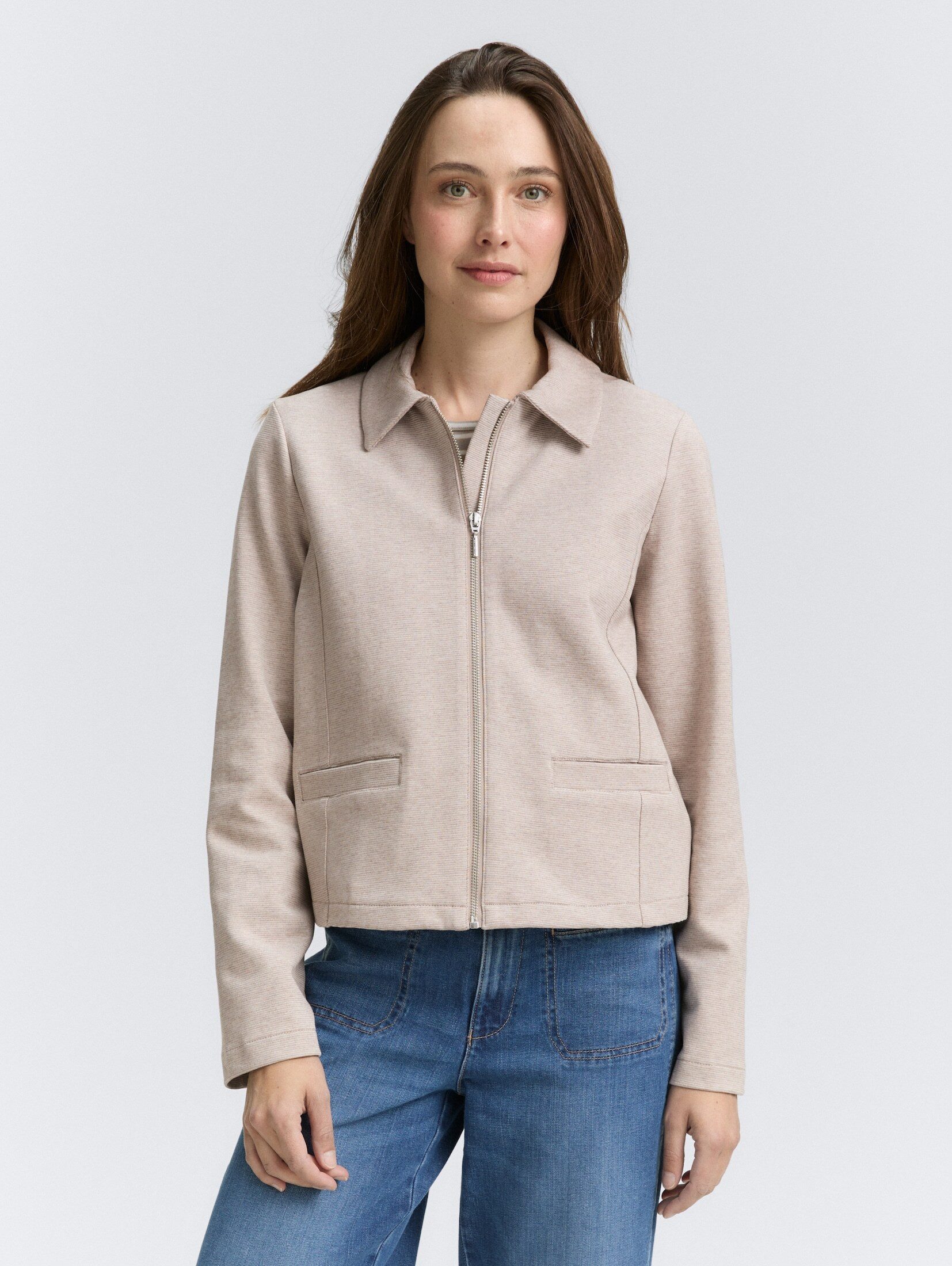 Jackenblazer Regular Fit Jacke mit Reißverschluss