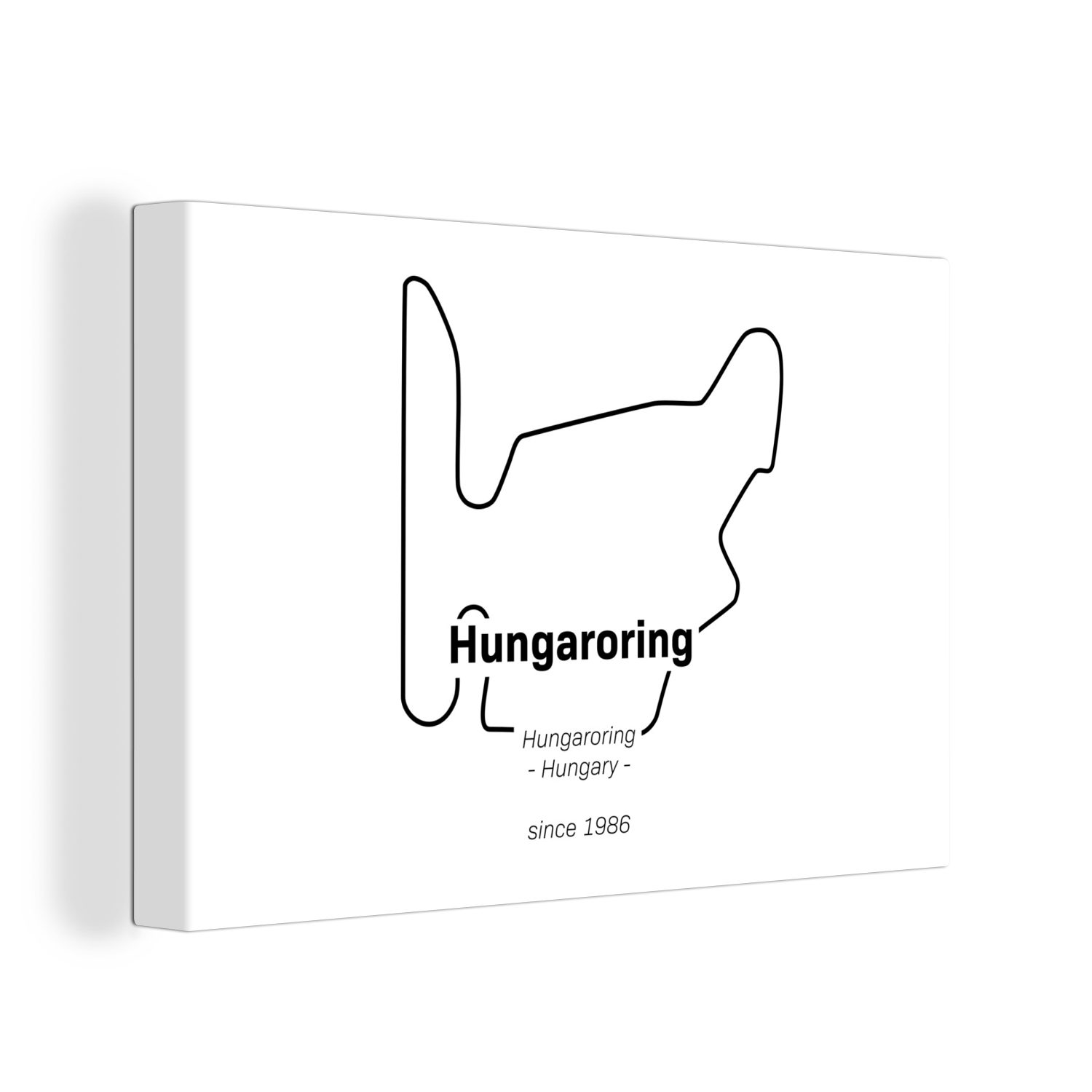 OneMillionCanvasses® Leinwandbild Formel 1 - Ungarn - Rennstrecke, (1 St), Wandbild Leinwandbilder, Aufhängefertig, Wanddeko, 30x20 cm