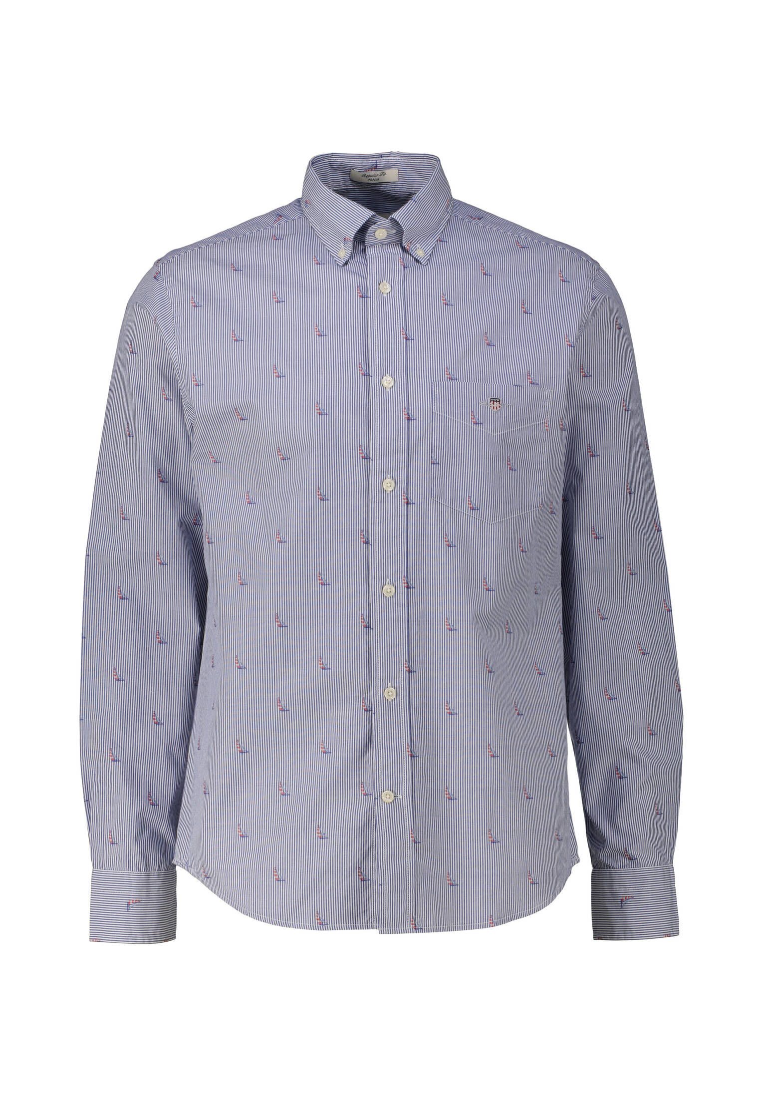Langarmhemd Herren Hemd SAILING FIL COUPE Regular Fit