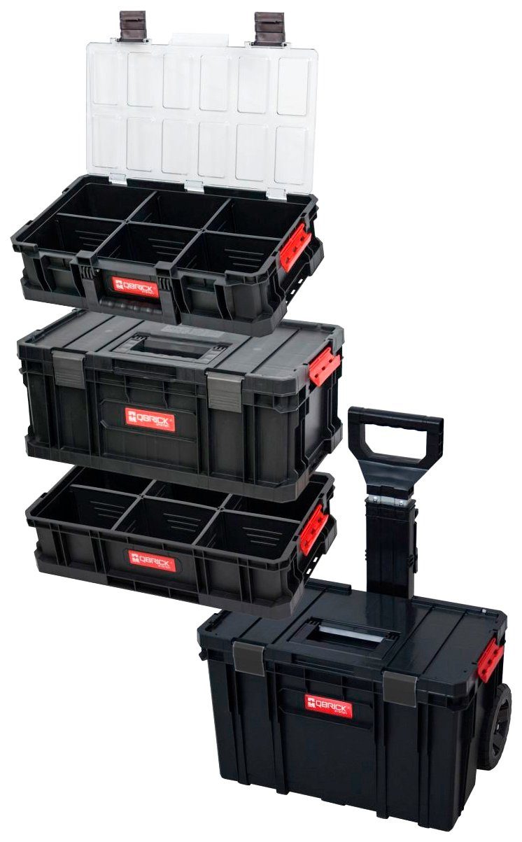 Kreher Werkzeugtrolley (Set, 4 St), 3 Boxen, 1 Trolley, Maße mit  ausgefahrenem Griffmodul: 53x31x96 cm (LxTxH)