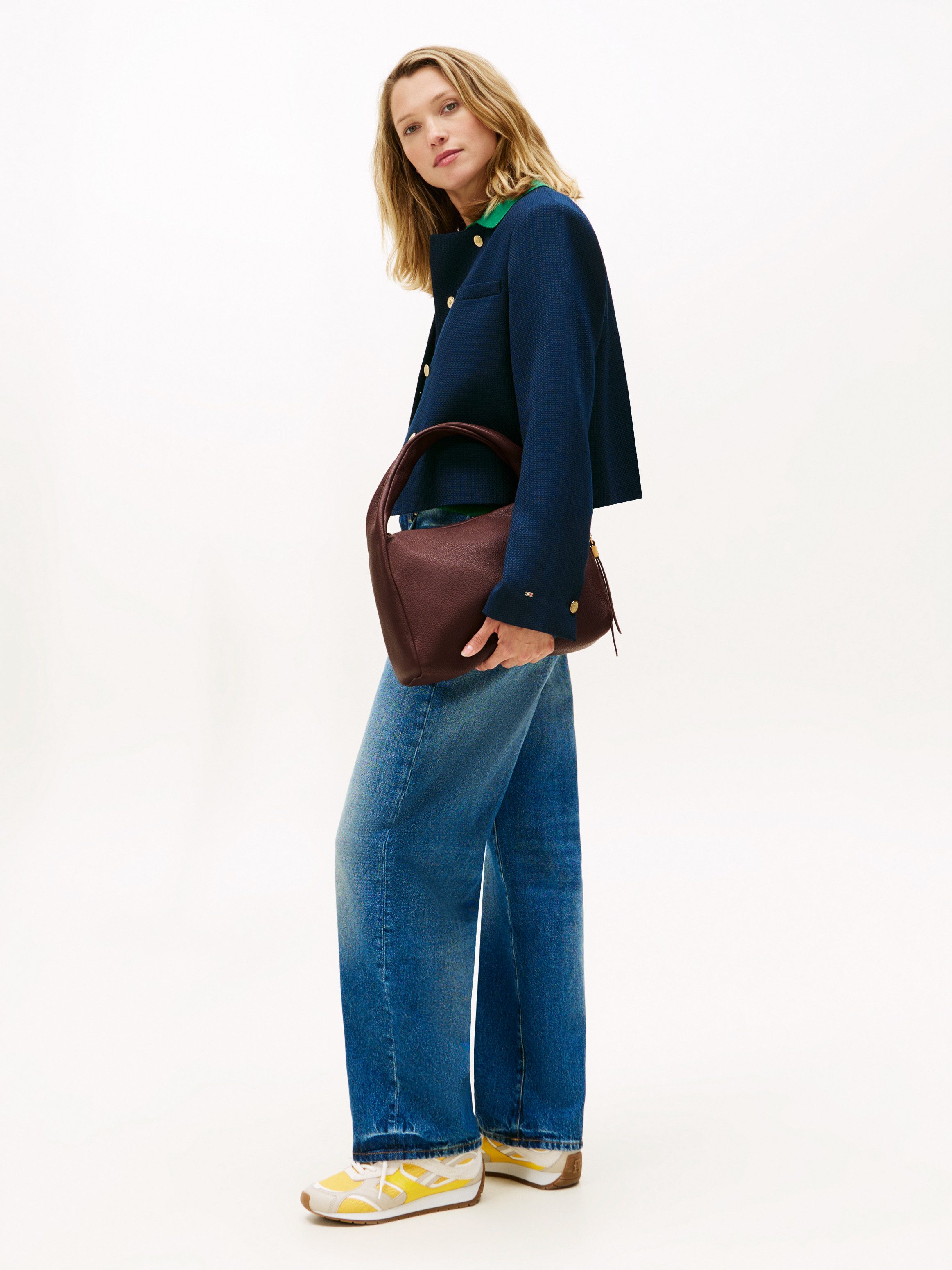 Tommy Hilfiger Hobo CITY LEATHER SHOULDER BAG, Damen Tragetasche, Schultert günstig online kaufen