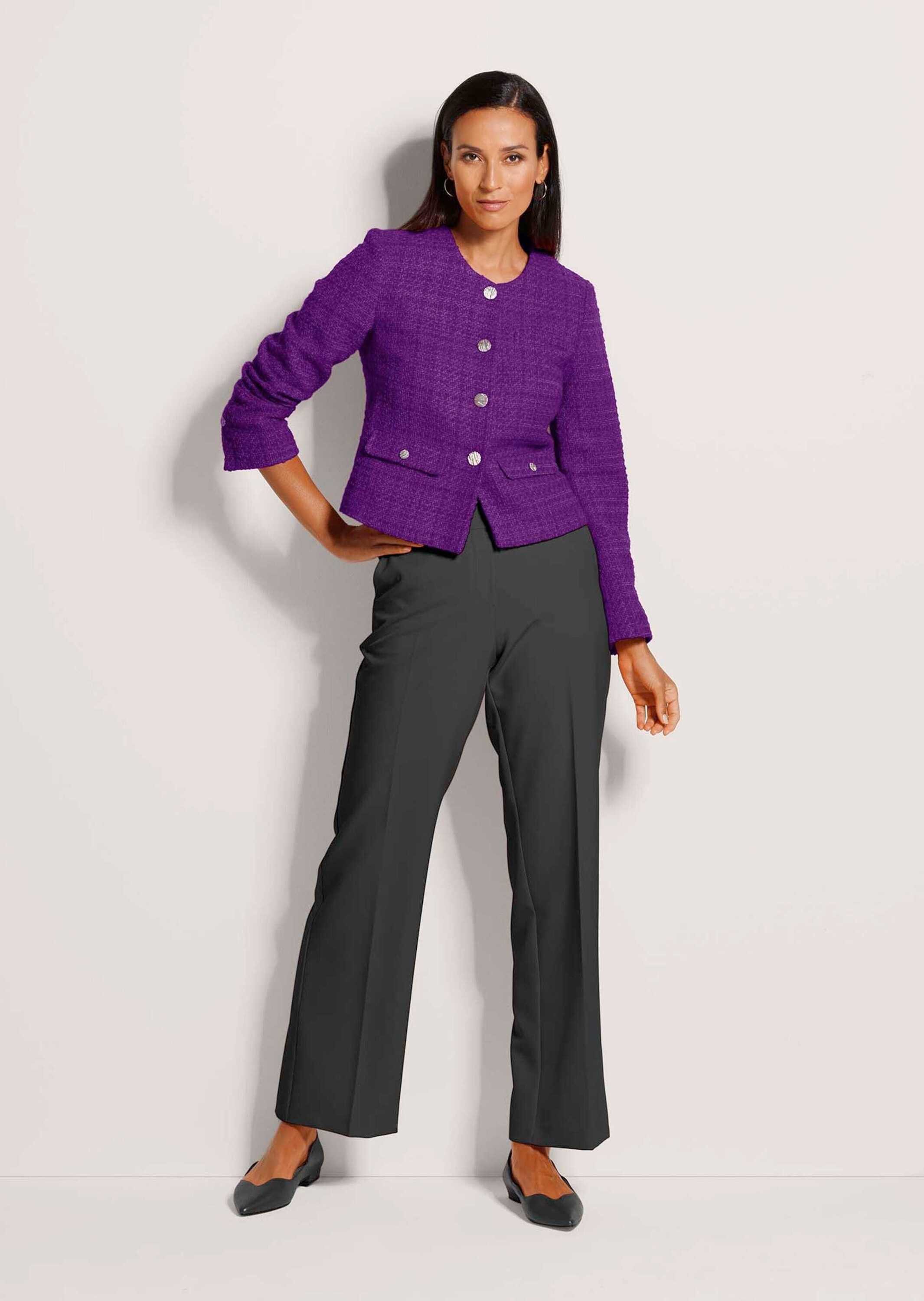 MADELEINE Kurzblazer Eleganter Tweed-Kurzblazer mit Metallknöpfen günstig online kaufen