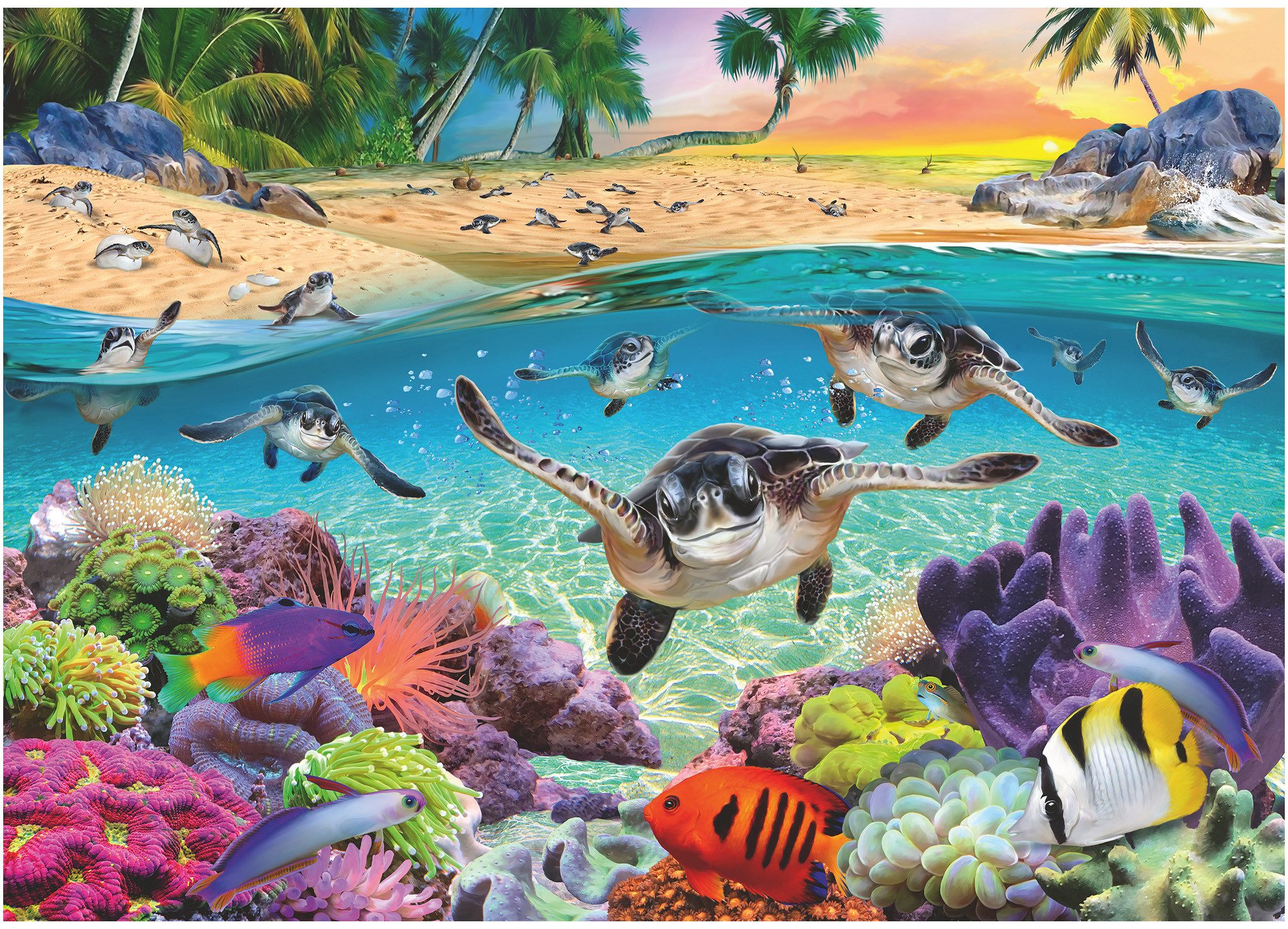 Ravensburger Puzzle Meeresschildkröten, 500 Puzzleteile, Made in Germany