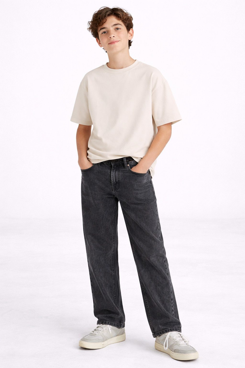 GRUNT 5-Pocket-Jeans GRHamon (1-tlg) Stylische Teenager-Jeans der Marke GRUNT in Dark-Grey-Waschung