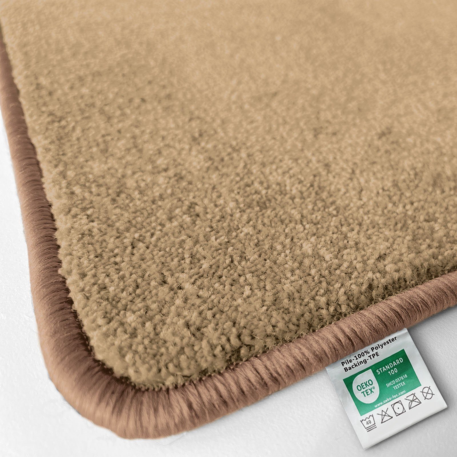 casa pura Badematte Carousel, Erhältlich in vielen Größen & Farben, Badteppich, Höhe 14 mm, Weicher und dichter Flor, Polypropylen, Rechteckig, pflegeleicht