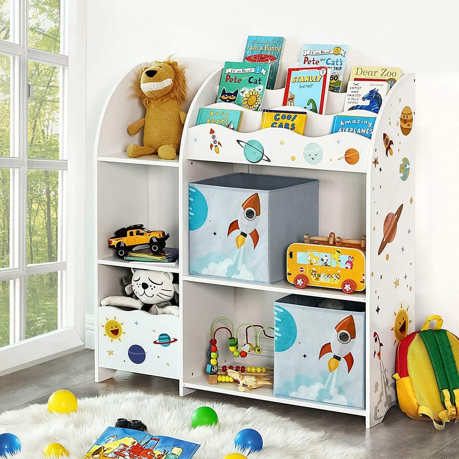 SONGMICS Bücherregal »GKR42WT«, Kinderregal, Spielzeug-Organizer, weiß  online kaufen | OTTO