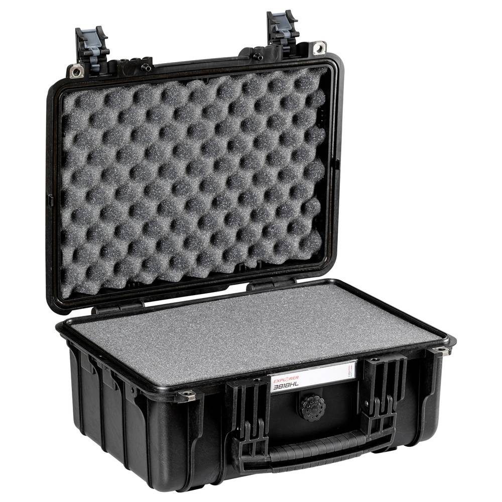 Explorer Cases Wanderrucksack Spezialkoffer HL 38x27x18 cm Mod. 3818 mit Würfelschaum 3818HL.B