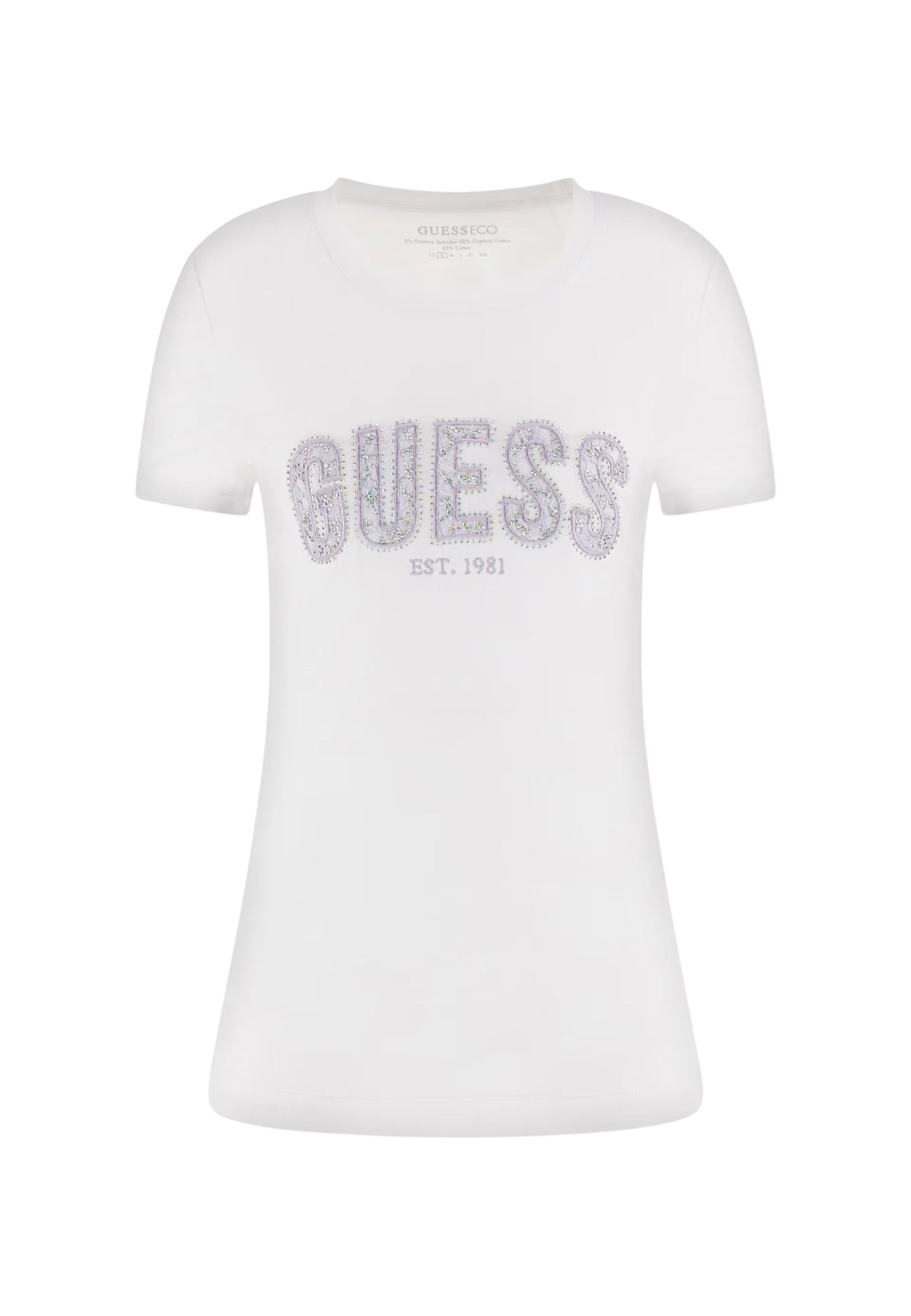 Guess T-Shirt T-Shirt LOGO LACE Kurzarmshirt günstig online kaufen